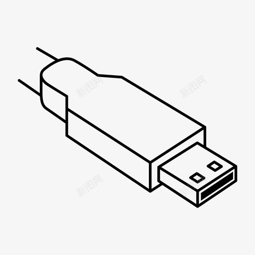 usba端口电缆连接图标svg_新图网 https://ixintu.com usb 插座 插槽 电缆 端口 终端 连接