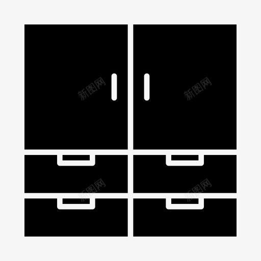 衣柜橱柜箱子图标svg_新图网 https://ixintu.com 室内 家具 家居 木制 橱柜 箱子 衣柜 雕刻