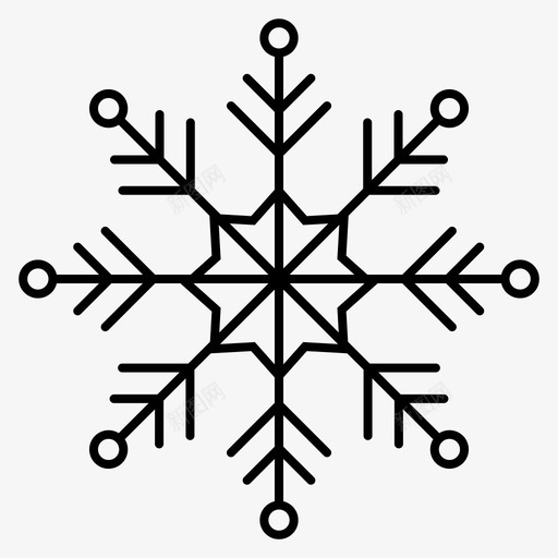 雪花圣诞节假日图标svg_新图网 https://ixintu.com 冬天 圣诞 圣诞节 季节 节假日 雪花