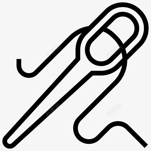大的钝的眼图标svg_新图网 https://ixintu.com 大的 眼 线 缝纫线 针 钝的