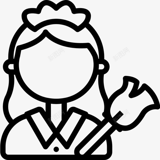 女佣职业19直系图标svg_新图网 https://ixintu.com 女佣 直系 职业