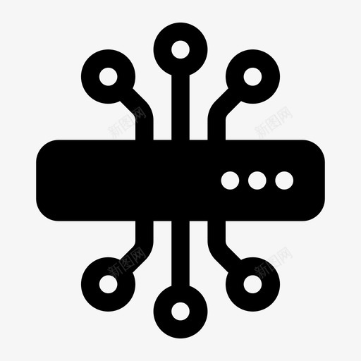 snmp管理网络图标svg_新图网 https://ixintu.com snmp 协议 服务器 服务器云标志符 管理 网络