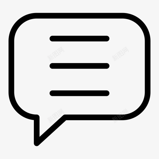 注释气泡对话框图标svg_新图网 https://ixintu.com 图标 对话框 气泡 注释 消息 聊天 语音