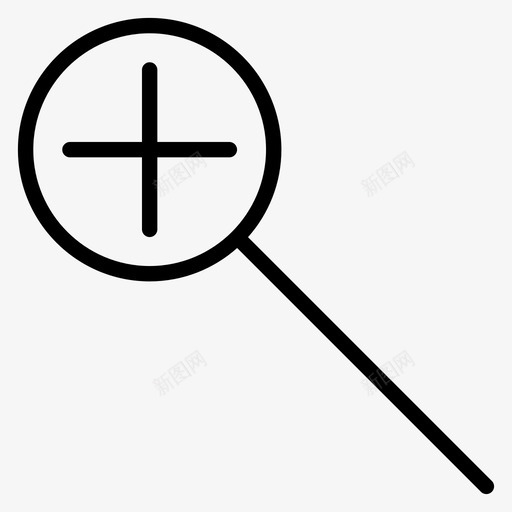 缩小增加放大镜图标svg_新图网 https://ixintu.com 25个 图标 增加 放大镜 用户界面 线图 缩小