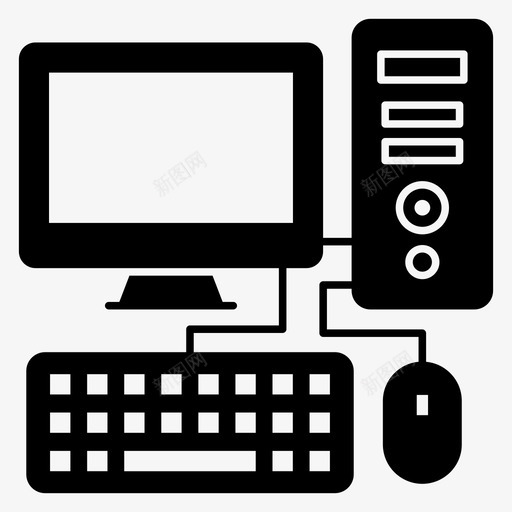 个人电脑桌面家用电脑图标svg_新图网 https://ixintu.com 个人电脑 图标 字形 家用电脑 桌面 电脑 电脑硬件