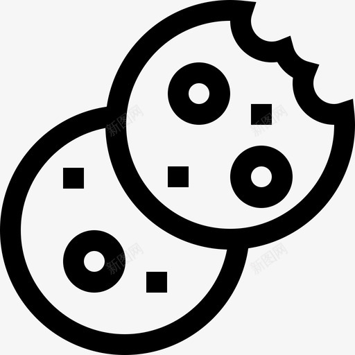 曲奇饼干早餐18直系图标svg_新图网 https://ixintu.com 早餐 曲奇 直系 饼干