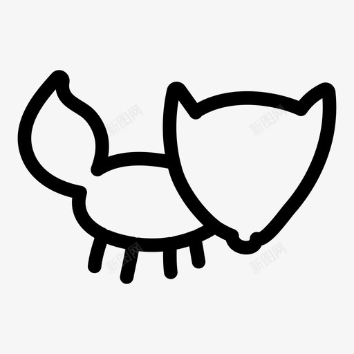 狐狸动物森林图标svg_新图网 https://ixintu.com 动物 大自然 森林 狐狸 野生动物