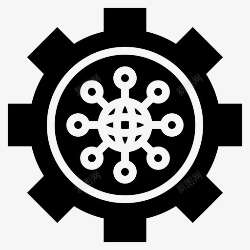 社交友好亲切图标svg_新图网 https://ixintu.com 亲切 友好 大脑 形状 思维 社交 网络 雕文