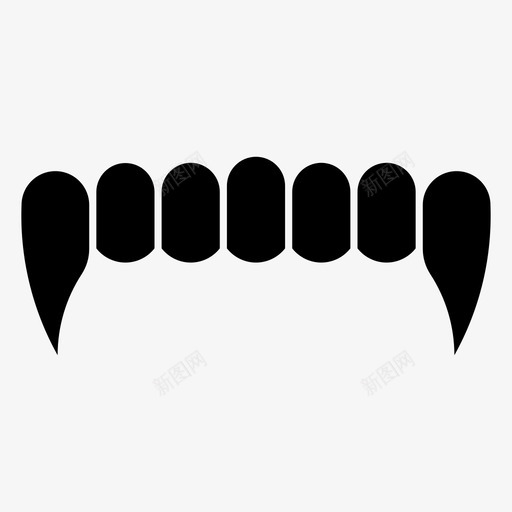 毒牙恶魔的嘴恶魔的牙齿图标svg_新图网 https://ixintu.com 万圣节 吸血鬼 恶魔 毒牙 牙齿
