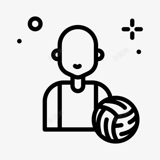截击体育109直线图标svg_新图网 https://ixintu.com 体育 截击 直线
