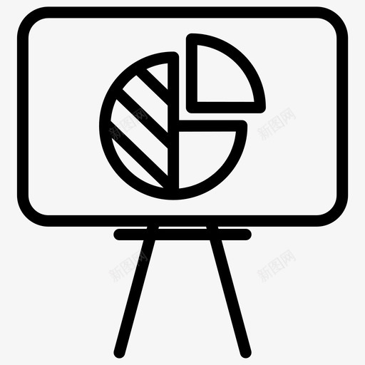 饼图板业务图标svg_新图网 https://ixintu.com lineset555 业务 图板 图标 文稿 演示 粗体 饼图