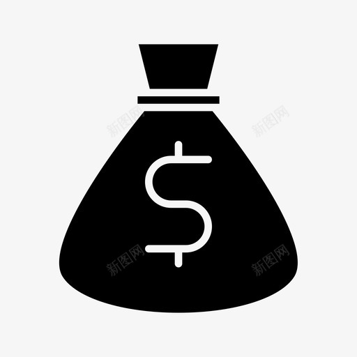 钱袋赚购物和商业雕文图标svg_新图网 https://ixintu.com 购物和商业雕文 赚 钱袋