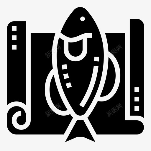 铝箔鱼肉烤肉图标svg_新图网 https://ixintu.com 包装 烤肉 烧烤和烧烤PartyGlyph1 铝箔 鱼肉