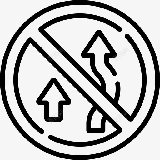 禁止超车交通标志26直线图标svg_新图网 https://ixintu.com 交通标志 直线 禁止 超车