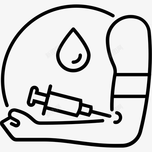 药物过敏注射用药图标svg_新图网 https://ixintu.com 治疗 注射 用药 药物 过敏