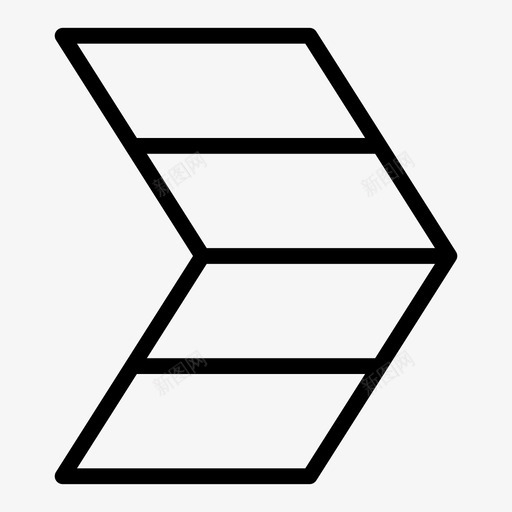 右箭头空心图标svg_新图网 https://ixintu.com 平行四边形 斜体 空心 箭头 速度