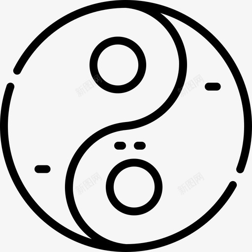 阴阳中国66直系图标svg_新图网 https://ixintu.com 中国66 直系 阴阳