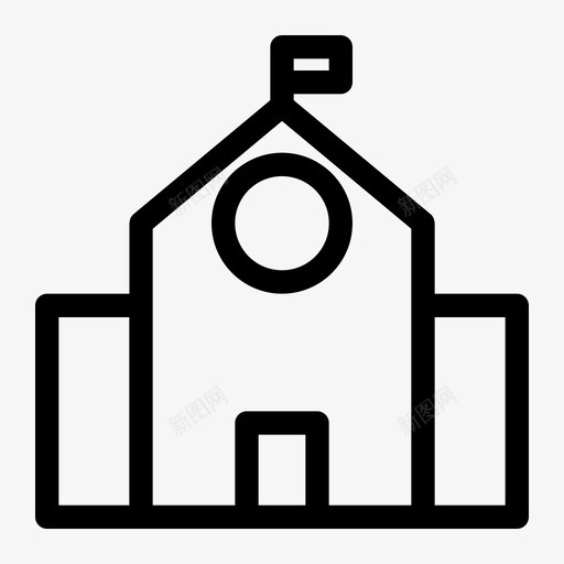 学校大楼公司图标svg_新图网 https://ixintu.com 公司 办公室 大学 大楼 学校 教育