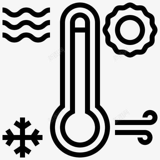 高温气候热量图标svg_新图网 https://ixintu.com 天使 气候 温度计 热量 高温