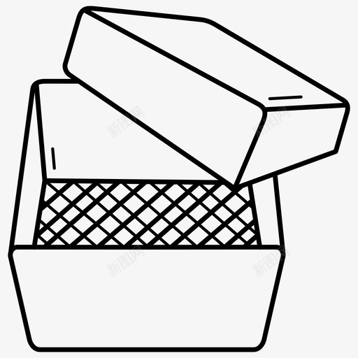 开箱纸板集装箱图标svg_新图网 https://ixintu.com 开箱 盖子 礼物 空的 纸板 集装箱