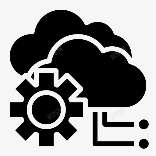 云工程93填充图标svg_新图网 https://ixintu.com 填充 工程