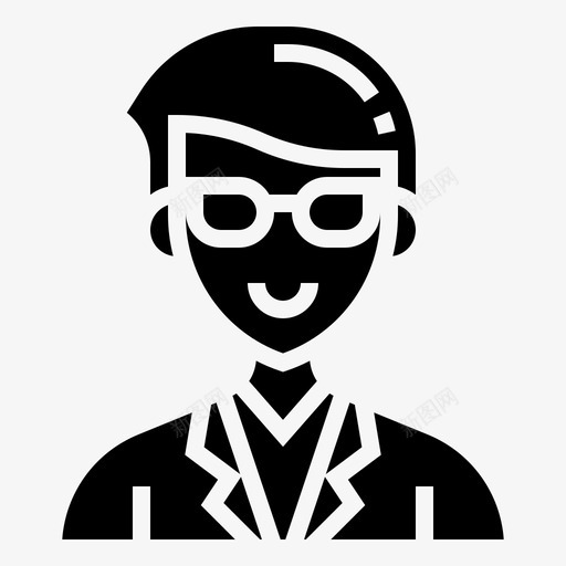 老师职业男2雕文图标svg_新图网 https://ixintu.com 老师 职业男2 雕文