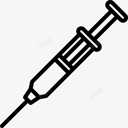 注射器医疗器械25线性图标svg_新图网 https://ixintu.com 医疗器械 注射器 线性