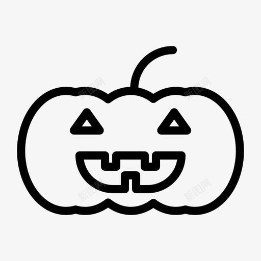 南瓜万圣节南瓜灯图标svg_新图网 https://ixintu.com 万圣节 南瓜
