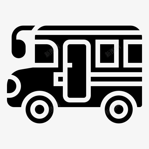 校车35幼儿园字形图标svg_新图网 https://ixintu.com 35幼儿园 字形 校车