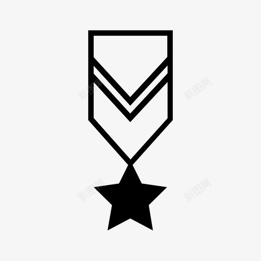 军衔军徽星图标svg_新图网 https://ixintu.com 军徽 军服 军衔
