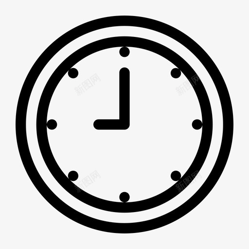 时钟小时分图标svg_新图网 https://ixintu.com 分秒 室内 小时 时钟 时间 轮廓