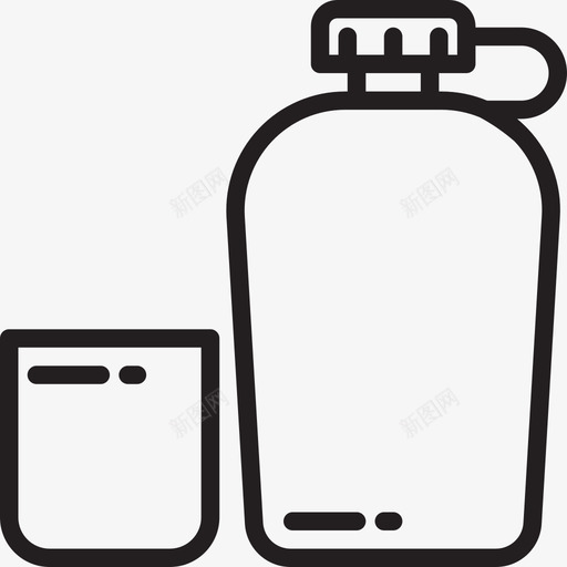 食堂户外野营2线性图标svg_新图网 https://ixintu.com 户外 线性 野营 食堂