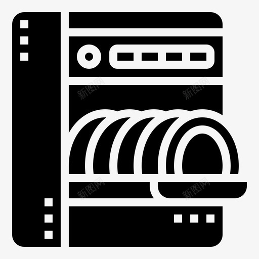 洗碗机清洁器电动图标svg_新图网 https://ixintu.com Glyph1 厨房 机器 洗碗机 清洁器 电动 餐厅