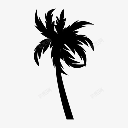 棕榈树植物夏季图标svg_新图网 https://ixintu.com 夏季 棕榈树 植物 热带