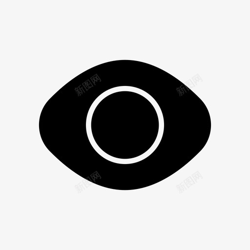 视图眼睛焦点图标svg_新图网 https://ixintu.com 可见 实体 斜面 查看 焦点 用户界面 眼睛 窥视 视图