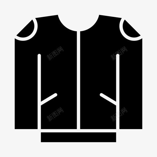 夹克外套衣服图标svg_新图网 https://ixintu.com 外套 夹克 时尚 时尚标志 衣服