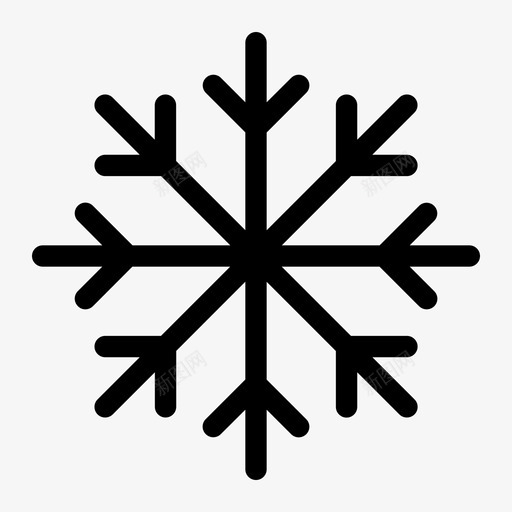雪花寒冷凉爽图标svg_新图网 https://ixintu.com 冬天 凉爽 大自然 寒冷 雪花