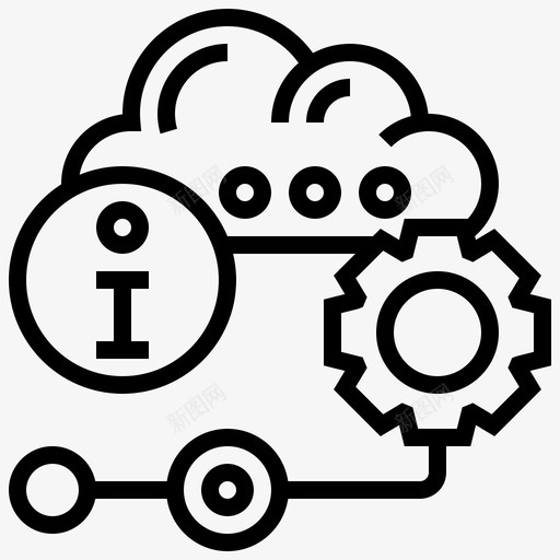云SEO131线性图标svg_新图网 https://ixintu.com SEO131 云 线性