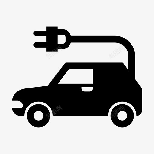 生态进化汽车充电器图标svg_新图网 https://ixintu.com 充电器 汽车 环境 生态 电动车 进化