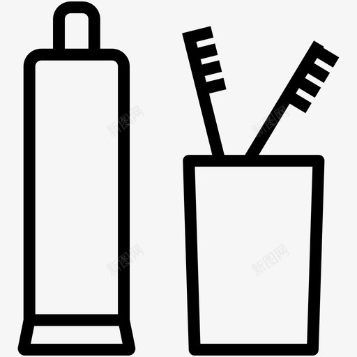 牙刷牙科护理牙医图标svg_新图网 https://ixintu.com 牙刷 牙医 牙科护理 牙膏