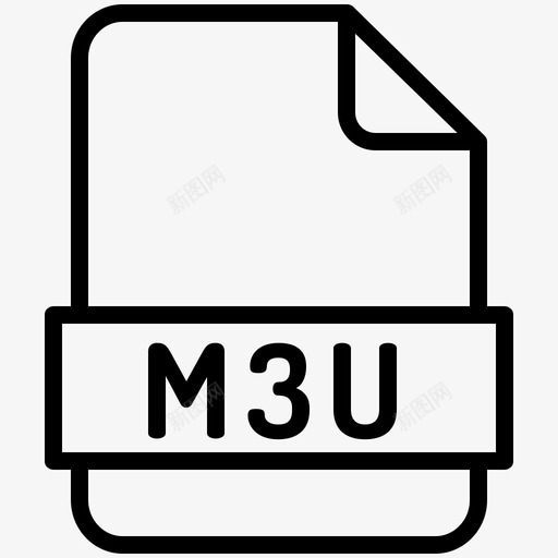 m3u扩展名文件图标svg_新图网 https://ixintu.com m3u 扩展名 文件