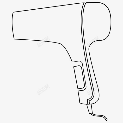 吹风机电器理发店图标svg_新图网 https://ixintu.com 吹风机 理发师 理发店 电器