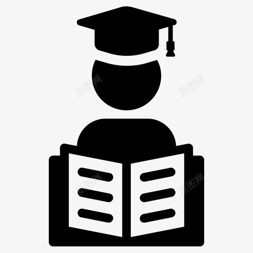 学生教育毕业图标svg_新图网 https://ixintu.com 学习 学生 教育 毕业