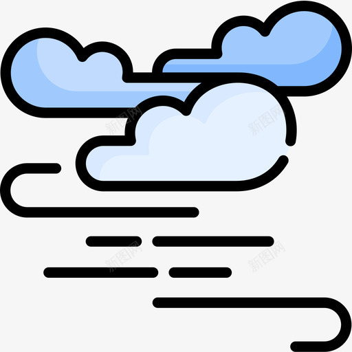 风自然92线性颜色图标svg_新图网 https://ixintu.com 线性 自然 颜色