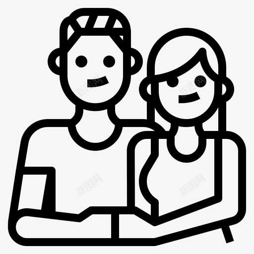 父母家人丈夫图标svg_新图网 https://ixintu.com 丈夫 妻子 家人 父母