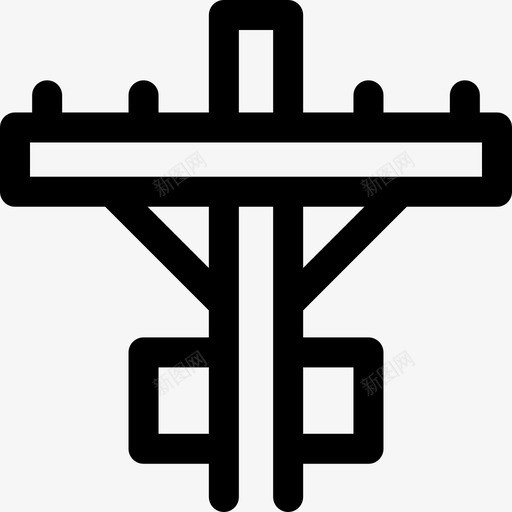 电杆电工4直线图标svg_新图网 https://ixintu.com 电工 电杆 直线