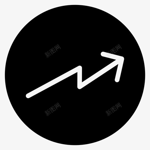 利润增加上升图标svg_新图网 https://ixintu.com 上升 利润 增加 导航箭头字形 提高 收入