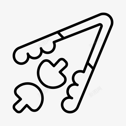钳子厨师烹饪图标svg_新图网 https://ixintu.com 厨师 烹饪 配料 钳子 食物