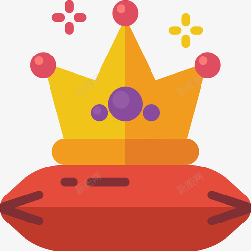 皇冠公主3扁平图标svg_新图网 https://ixintu.com 公主 扁平 皇冠