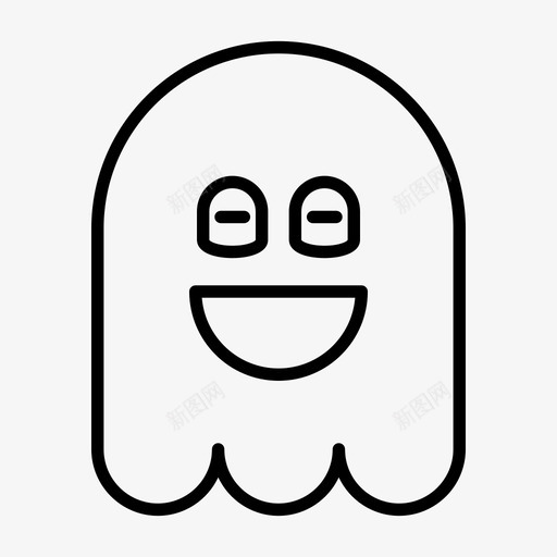 鬼魂表情万圣节图标svg_新图网 https://ixintu.com 万圣节 微笑 恐怖 表情 鬼魂 鬼魂表情1行